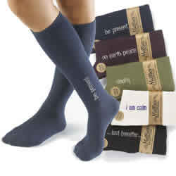 SOCK KNEE EGGPLNT PEACE Case of 3 / PACK from Maggie's Functional Organics