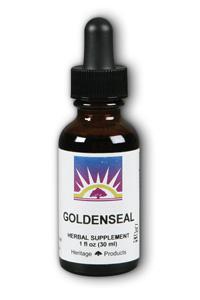 Heritage Store: Goldenseal Organic w/dropper Natural 1 oz