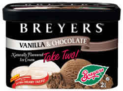 Ice cream,choc-vanilla Case of 6 / 56 OZ from Breyers