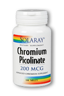 Chromium Picolinate-200, 100ct 200mcg
