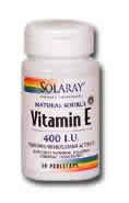 E d-Alpha Tocopherol 200ct 400IU from Solaray