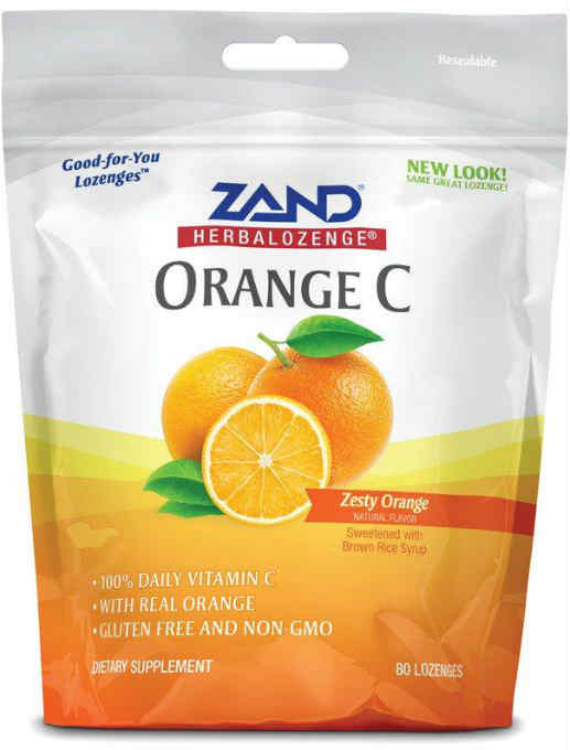 Zand: HerbaLozenge Orange C 80 Drops Lozenge Orange (Pouch) 80ct