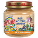PEACH,OATMEAL,BANANAS,OG Case of 24 / 4 OZ from Earths Best (Hain)