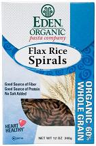 SPIRALS,OG,FLAX RICE Case of 6 / 12 OZ from Eden Foods