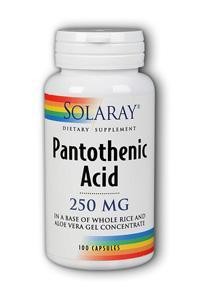 Pantothenic Acid-250 100ct 250mg from Solaray