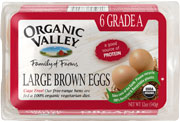 EGGS,OG,GRD A,LRG,BROWN Case of 12 / 6 PACK from Organic Valley