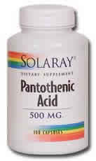Pantothenic Acid-500 100ct 500mg from Solaray