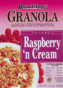 GRANOLA,RASPBRY'N CRM,BOX Case of 6 / 13 OZ from Bread Shop