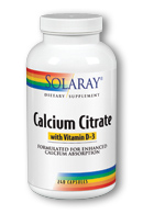 Calcium citrate with vitamin d, 240 capsules