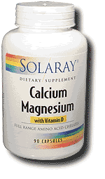 Calcium Magnesium with Vitamin D Amino Acid Chelates 90ct from Solaray