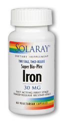 Tstr super bio-plex iron 30mg, 60 ct