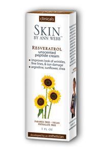 Skin by Ann Webb: Resveratrol Peptide Cream Natural 1 oz