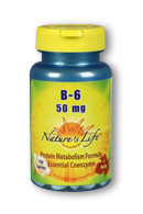 Natures life - Vitamin b-6, 50mg 100ct