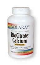 BioCitrate Calcium 180ct from Solaray