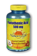 Pantothenic acid, 500 mg, 250ct