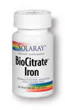 BioCitrate Iron 60ct 25mg from Solaray