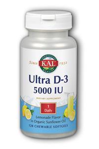 Kal: D-3 ultra chewable 5000iu 120 Softgels