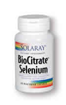 BioCitrate Selenium 60ct 200mcg from Solaray