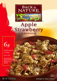 GRANOLA,APPLE STRAWBERRY Case of 6 / 15 OZ from Back To Nature (Organic Milling)