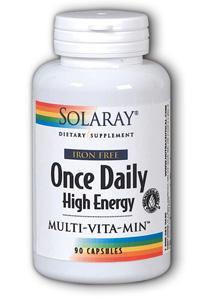 Once Daily Iron Free 90ct from Solaray