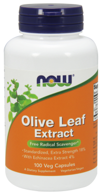 NOW: OLIVE LEAF EXT 18% 500mg  100 VCAPS 1