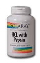 High Potency HCl with Pepsin 250ct from Solaray