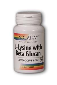 L-Lysine with Beta Glucan 60ct 1000mg from Solaray