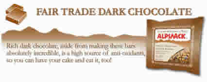 ALPSNACK ORGANIC DARK CHOCOLATE Case of 12 / 1.5 OZ from Alp Snack