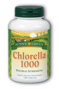 Chlorella 1000mg Double Strength 120ct 1000mg from SUNNY GREEN