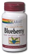 Blueberry leaf extract, 60ct 100mg