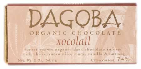 Choc bar,og,xocolatl 74% Case of 12 / 2 OZ from Dagoba Chocolate