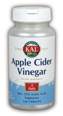 Apple Cider Vinegar 120ct 1g from Kal