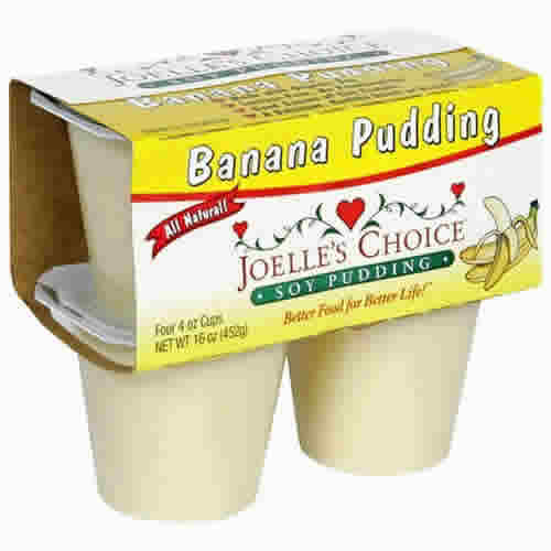 Soy pudding,cup,banana Case of 12 / 4 PK from Joelles Choice Soy Pudding