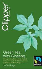 Tea,og,ft,green w ginseng Case of 6 / 20 BAG from Clippper Tea