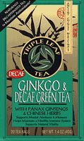 Tea,ginkgo decaf green Case of 1 / 20 BAG from Triple Leaf Tea