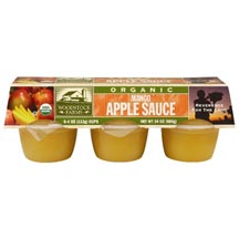 APPLESAUCE,OG,MANGO Case of 12 / 6/4 OZ from WoodStock Farms