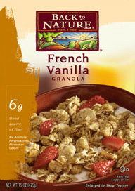 GRANOLA,FRENCH VANILLA Case of 6 / 15 OZ from Back To Nature (Organic Milling)
