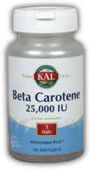 Beta-Carotene 50ct 25000iu from Kal