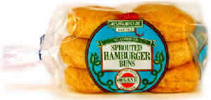 BURGER BUNS ORGANIC SPROUTED WHEAT Case of 6 / 13 OZ from Alvarado Street Bakery