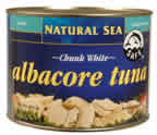 Tuna,white albacore,saltd Case of 6 / 66.5 OZ from Natural Sea