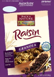 GRANOLA,RAISIN - 6 / 15 OZ from Back To Nature (Organic Milling)