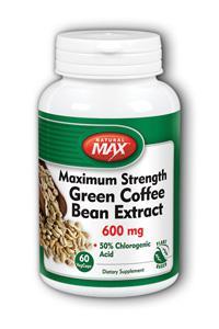 NaturalMax: Green Coffee Bean Extract 600mg 60 Veg Cap