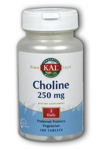 Kal: Choline-250 100ct 250mg