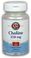 Choline-250 100ct 250mg from Kal