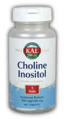 Choline/Inositol 500/500 S.R. 60ct from Kal