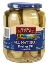 PICKLES,KOSHER DILL,HALVE Case of 12 / 32 OZ from Back To Nature (Organic Milling)