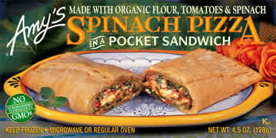 POCKET SANDWHICH ORGANIC SPINACH PIZZA