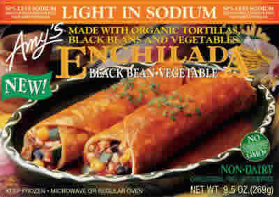 LOW/SODIUM ENCHILADA ORGANIC BLACK BEAN Case of 12 / 10 OZ from AMY'S