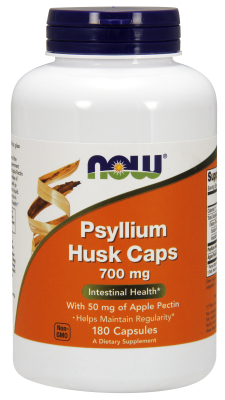 NOW: PSYLLIUM HUSK 750mg Plus PECTIN 180 CAPS