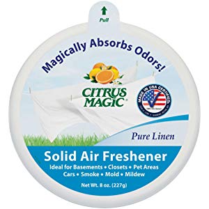 CITRUS MAGIC: Pet Odor Absorbing Solid Air Fresheners with Shelf Tray Linen 6 pc